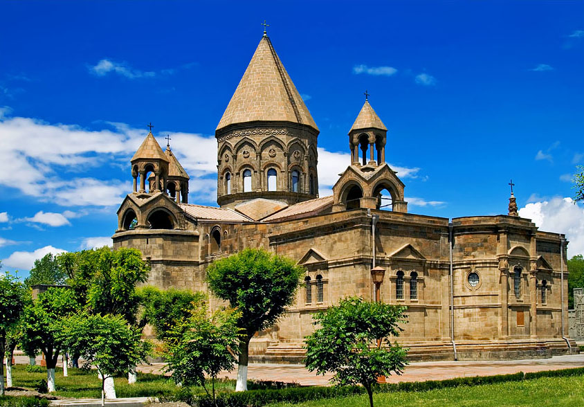 People Going to Echmiadzin Cathedral