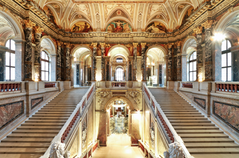 Stairway in Kunsthistorisches Museum