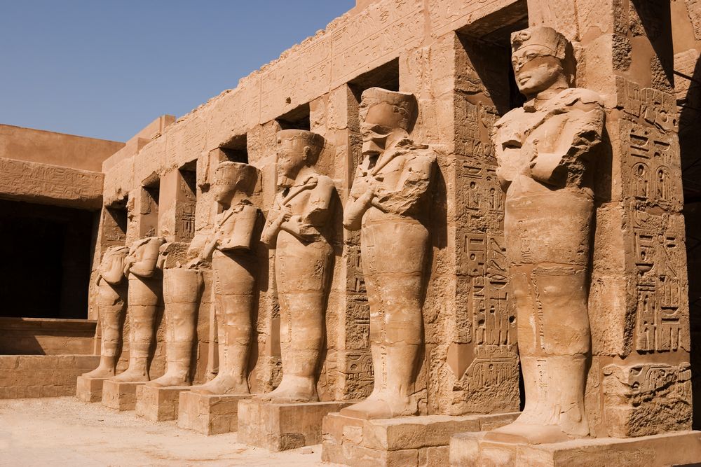 Pharoah statues, Great Temple of Amun, Karnak