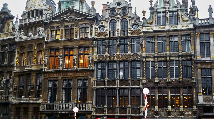 Facades of Guild Houses in Brussel's Grand Pl