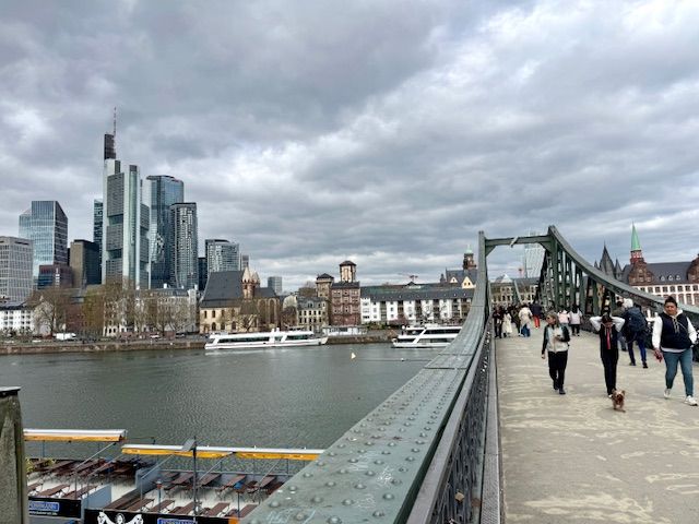 Bridge Over Main River in Frankfurt