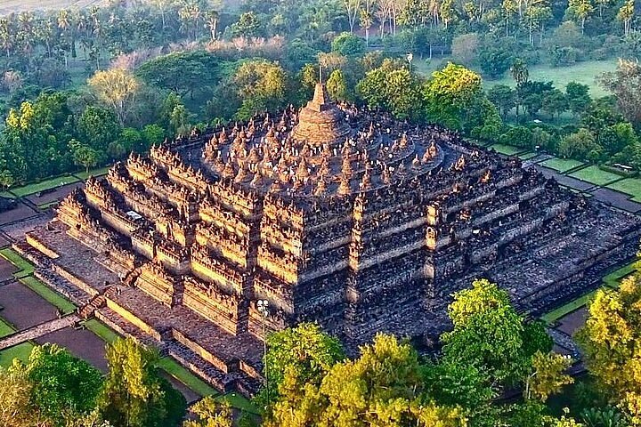Aerial View of Borobudur