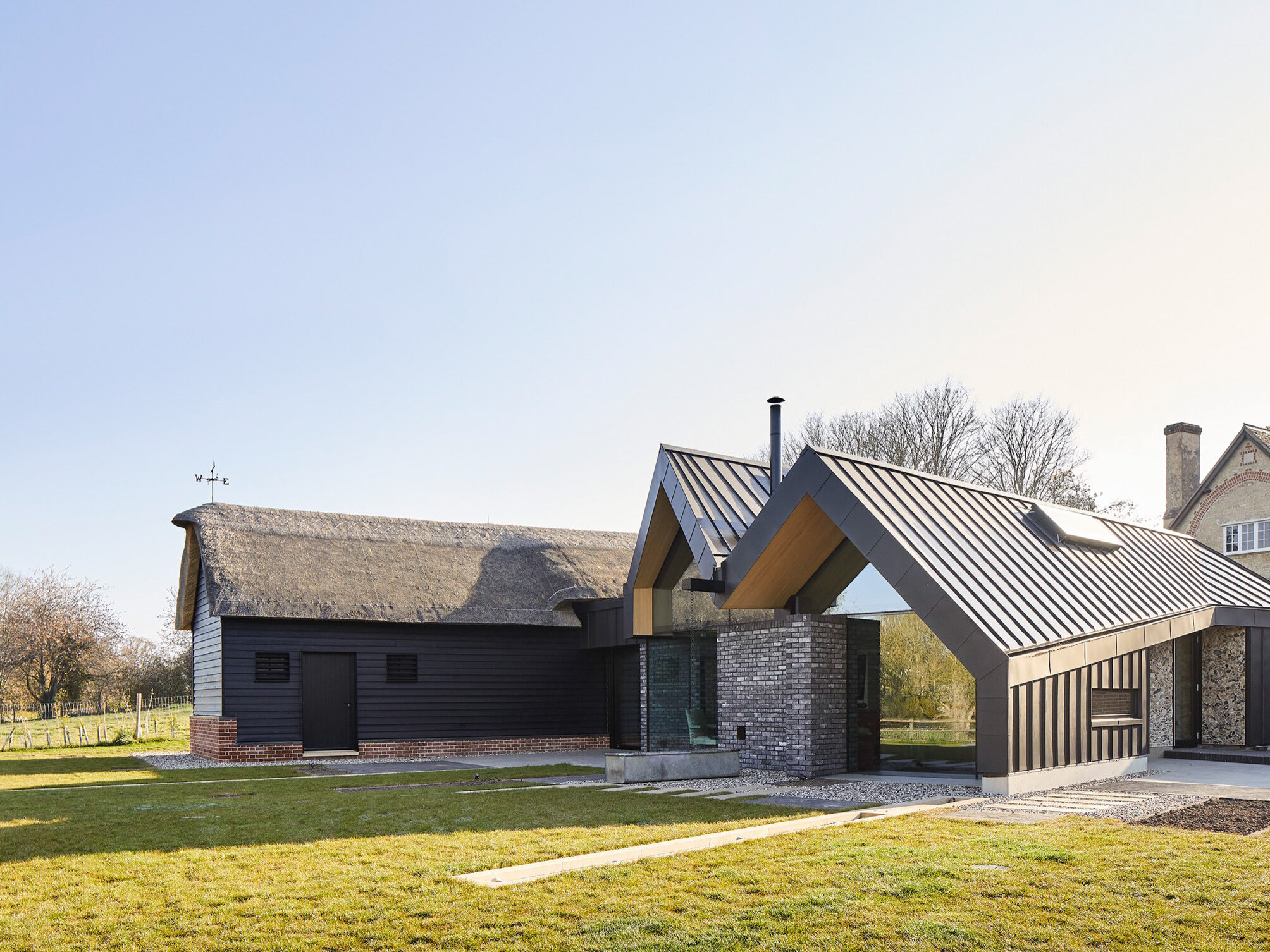 Thatched Roof and Gables of Houses