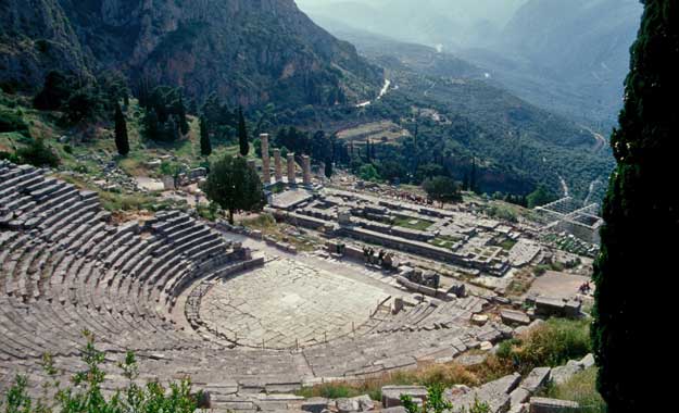 Overview of the Stadium at Delphi