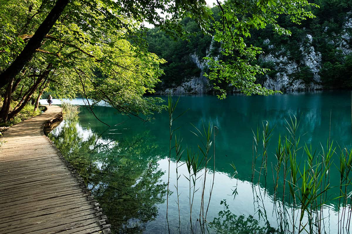 Boardwalk Crossing the Plitvice Lakes in Croa