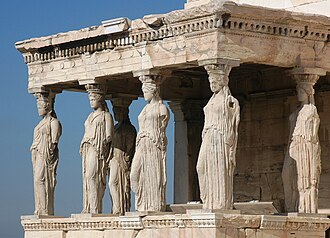 The Erechtheion and porch of the Caryatids