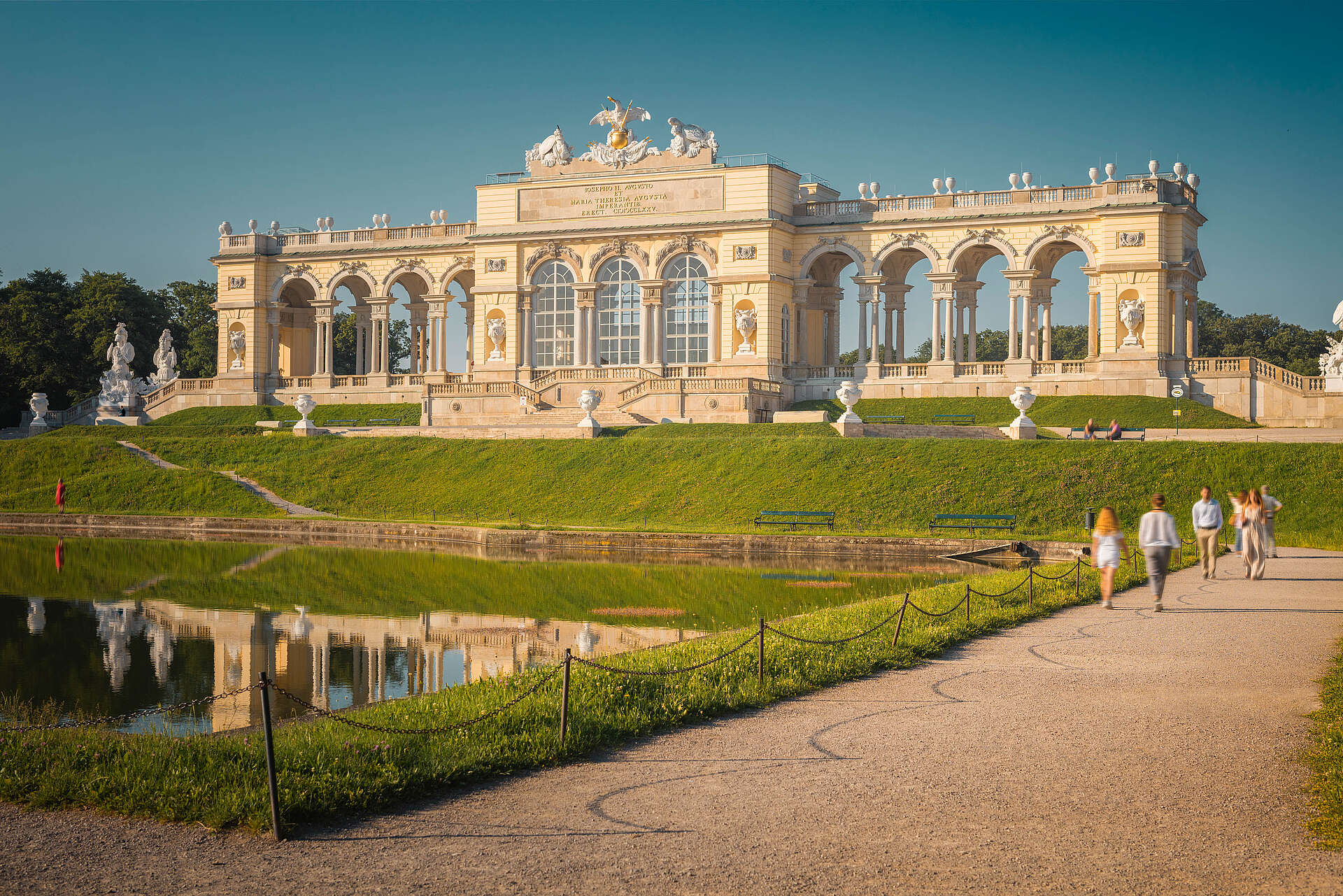 Gloriette and Neptune Fountain at Schloss Sch