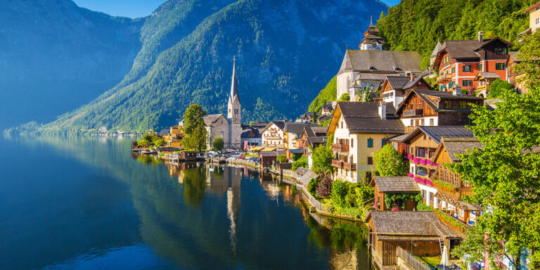 Village of Hallstatt in Austria