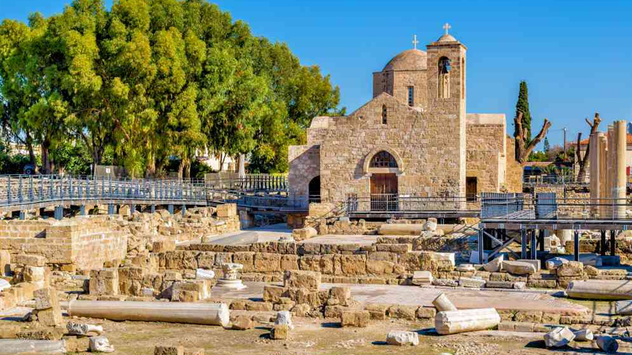 St. Paul's Pillars, Paphos, Cyprus, Europe