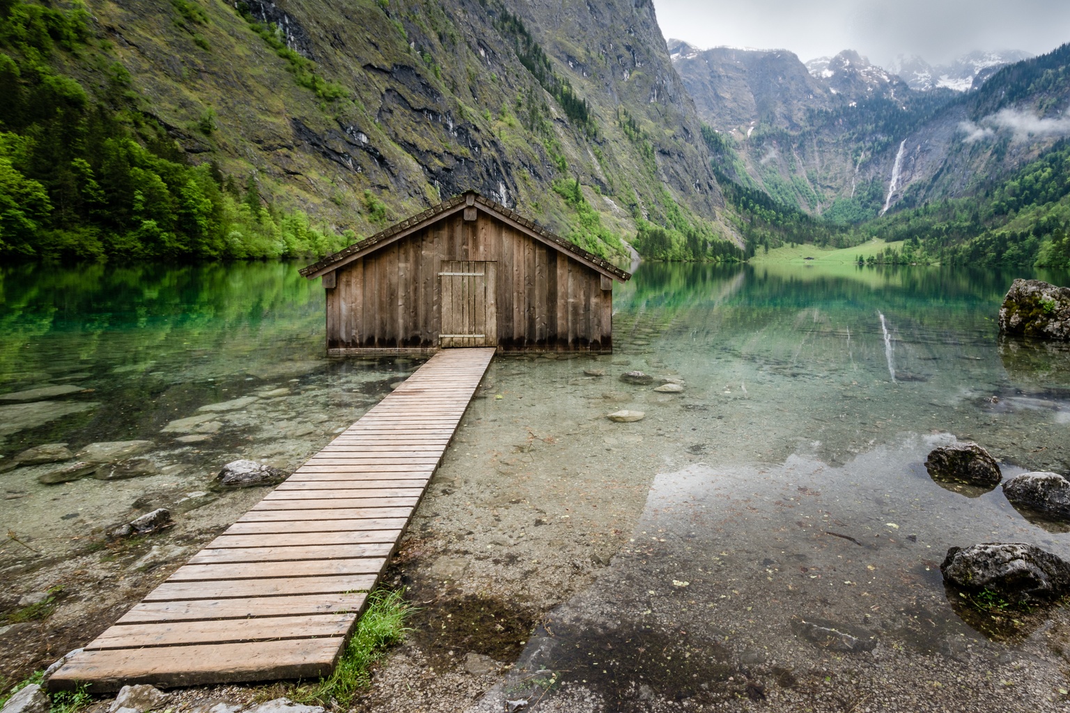 Fishing Hut in Lake of Berchtesgaden National